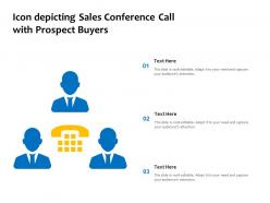Icon depicting sales conference call with prospect buyers