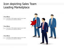 Icon depicting sales team leading marketplace