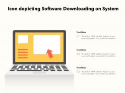 Icon depicting software downloading on system