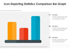 Icon depicting statistics comparison bar graph