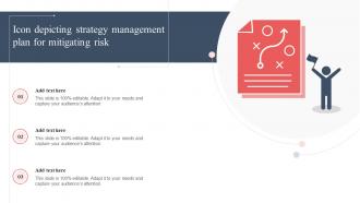 Icon Depicting Strategy Management Plan For Mitigating Risk