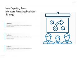 Icon depicting team members analyzing business strategy
