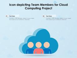 Icon depicting team members for cloud computing project