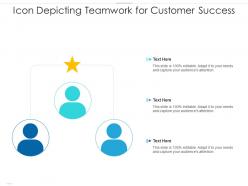 Icon depicting teamwork for customer success