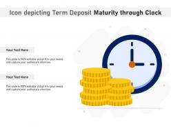 Icon depicting term deposit maturity through clock
