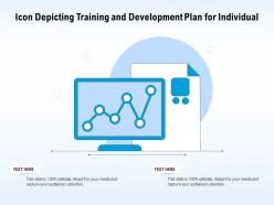 Icon depicting training and development plan for individual