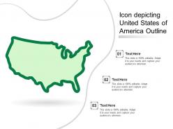 Icon depicting united states of america outline