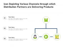 Icon depicting various channels through which distribution partners are delivering products