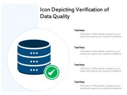 Icon depicting verification of data quality