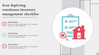 Icon Depicting Warehouse Inventory Management Checklist