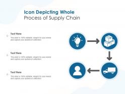Icon depicting whole process of supply chain