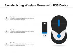 Icon depicting wireless mouse with usb device