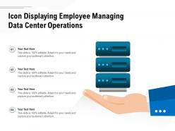 Icon displaying employee managing data center operations