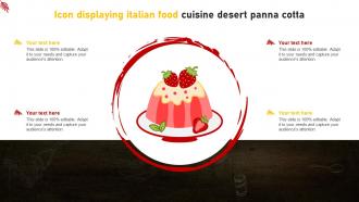 Icon Displaying Italian Food Cuisine Desert Panna Cotta