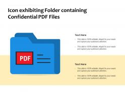 Icon exhibiting folder containing confidential pdf files