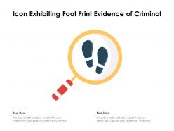 Icon exhibiting foot print evidence of criminal