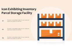 Icon exhibiting inventory parcel storage facility