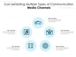 Icon exhibiting multiple types of communication media channels