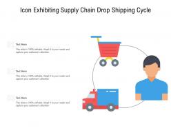 Icon exhibiting supply chain drop shipping cycle