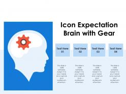 Icon expectation brain with gear