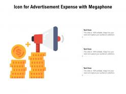 Icon for advertisement expense with megaphone