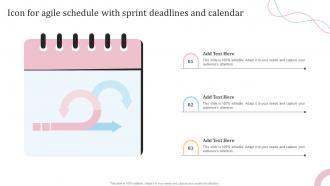 Icon For Agile Schedule With Sprint Deadlines And Calendar