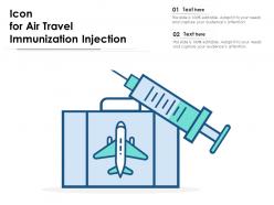 Icon for air travel immunization injection