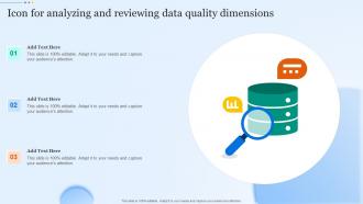 Icon For Analyzing And Reviewing Data Quality Dimensions
