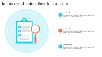 Icon For Annual Business Financials Evaluation