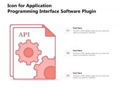 Icon for application programming interface software plugin