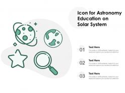 Icon for astronomy education on solar system