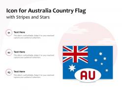 Icon for australia country flag with stripes and stars