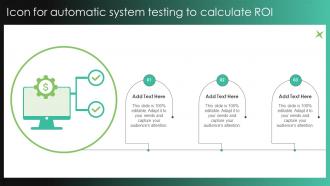 Icon For Automatic System Testing To Calculate ROI