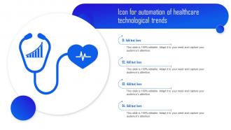 Icon For Automation Of Healthcare Technological Trends