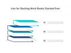 Icon for backlog work books stacked over