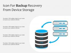 Icon for backup recovery from device storage