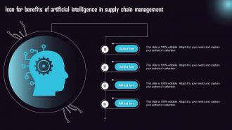 Icon For Benefits Of Artificial Intelligence In Supply Chain Management