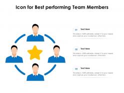 Icon for best performing team members