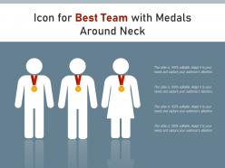 Icon for best team with medals around neck