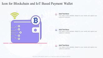 Icon For Blockchain And IOT Based Payment Wallet