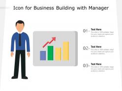 Icon for business building with manager