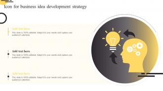 Icon For Business Idea Development Strategy