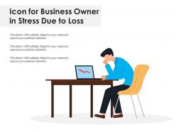 Icon for business owner in stress due to loss