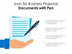Icon for business proposal documents with pen