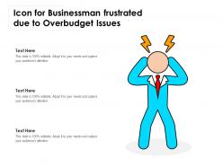 Icon for businessman frustrated due to overbudget issues