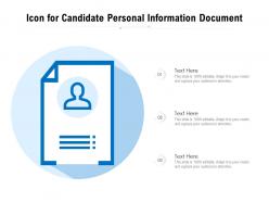 Icon for candidate personal information document