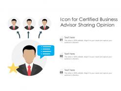 Icon for certified business advisor sharing opinion
