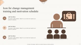 Icon For Change Management Training And Motivation Schedule