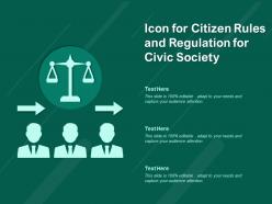 Icon for citizen rules and regulation for civic society