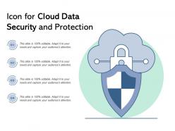 Icon For Cloud Data Security And Protection
